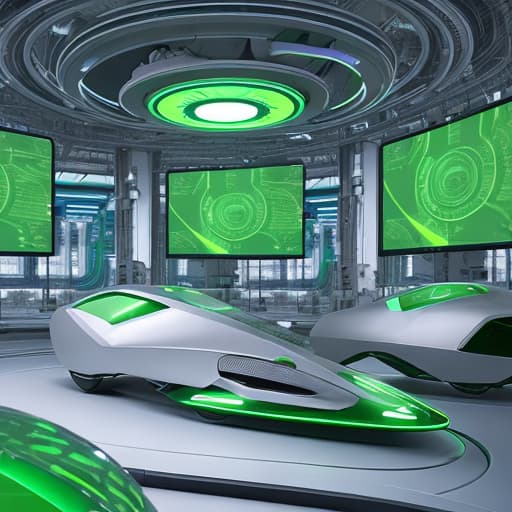  Photorealistic futurism of green intelligence technology