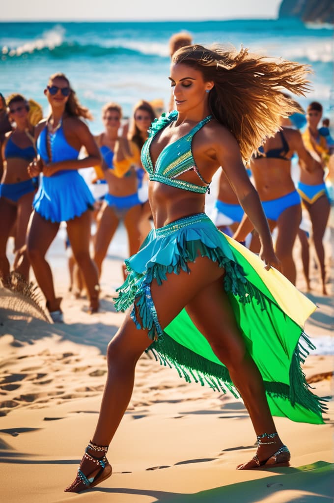  brazil dancers brazil beach , 4k