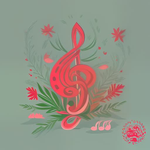  create an illustration inspired by tatar nature and musical notes