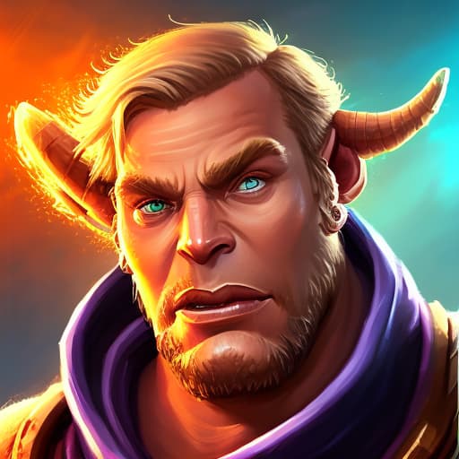 portrait+ style Warcraft actor blonde hunk dude face