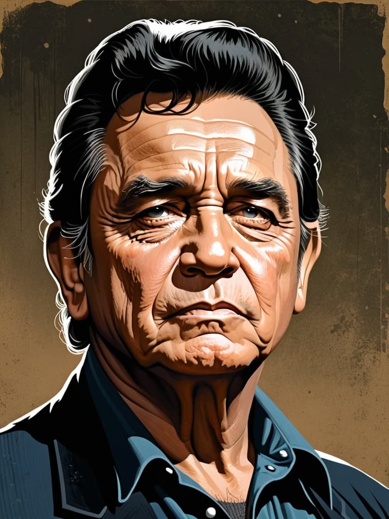  Johnny Cash Portrait