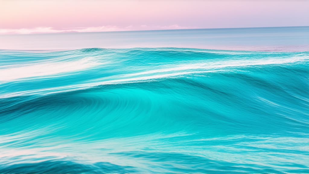  professional detailed photography, full screen background of pearlescent waves in pastel colors ar 16:9, (muted colors, dim colors, soothing tones), (vsco:0.3)