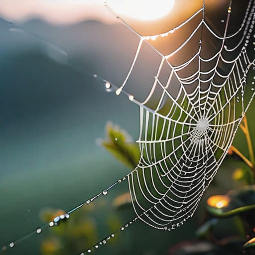  photograph of a spiderweb in a corner glistening with dew, VSCO, bright, close up, macro lens hyperrealistic, full body, detailed clothing, highly detailed, cinematic lighting, stunningly beautiful, intricate, sharp focus, f/1. 8, 85mm, (centered image composition), (professionally color graded), ((bright soft diffused light)), volumetric fog, trending on instagram, trending on tumblr, HDR 4K, 8K