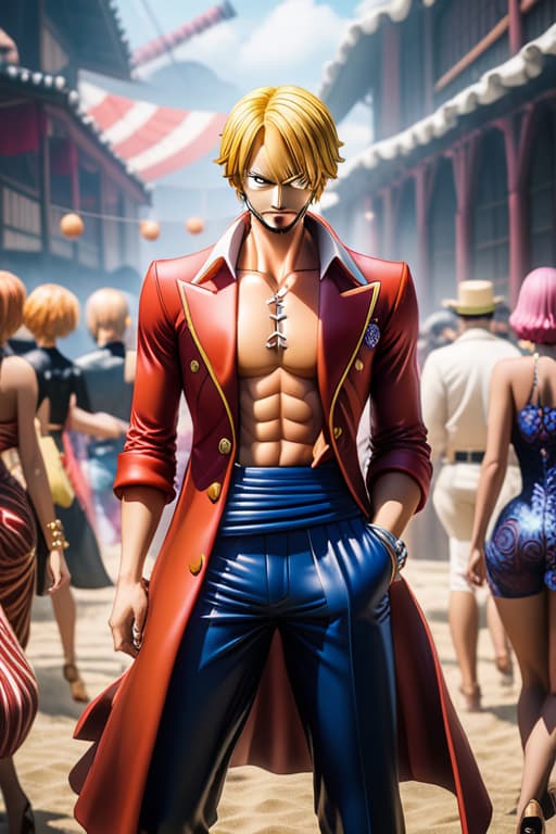  one piece,sanji hyperrealistic, full body, detailed clothing, highly detailed, cinematic lighting, stunningly beautiful, intricate, sharp focus, f/1. 8, 85mm, (centered image composition), (professionally color graded), ((bright soft diffused light)), volumetric fog, trending on instagram, trending on tumblr, HDR 4K, 8K