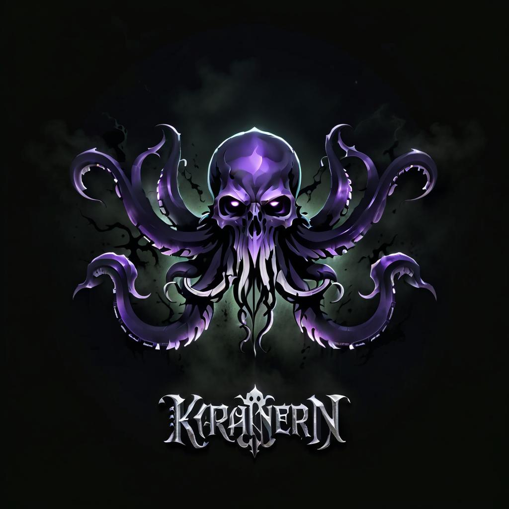  macabre style beautiful logo with kraken craft . dark, gothic, grim, haunting, highly detailed, logo hyperrealistic, full body, detailed clothing, highly detailed, cinematic lighting, stunningly beautiful, intricate, sharp focus, f/1. 8, 85mm, (centered image composition), (professionally color graded), ((bright soft diffused light)), volumetric fog, trending on instagram, trending on tumblr, HDR 4K, 8K