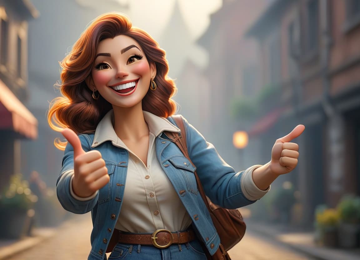  image icon of smile thumbing up hyperrealistic, full body, detailed clothing, highly detailed, cinematic lighting, stunningly beautiful, intricate, sharp focus, f/1. 8, 85mm, (centered image composition), (professionally color graded), ((bright soft diffused light)), volumetric fog, trending on instagram, trending on tumblr, HDR 4K, 8K