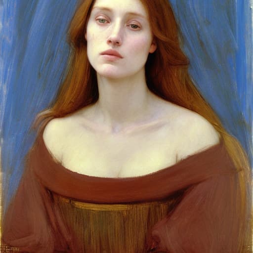 analog style Emotional, dramatic oil painting of a lovely Pre-Raphaelite Beata Beatrix distraught girl accused of witchcraft. It is from the side and she is looking upwards. The composition looks like Dante Gabriel Rossettti’s Beata Beatrix who looks like girl with a pearl earring. Beautiful, ornate, emotionally engaging oil painting with soft, lost edges painted by John William Waterhouse. Complex , ornate composition using the golden ratio.