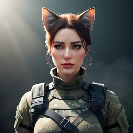  Soldier kitten hyperrealistic, full body, detailed clothing, highly detailed, cinematic lighting, stunningly beautiful, intricate, sharp focus, f/1. 8, 85mm, (centered image composition), (professionally color graded), ((bright soft diffused light)), volumetric fog, trending on instagram, trending on tumblr, HDR 4K, 8K