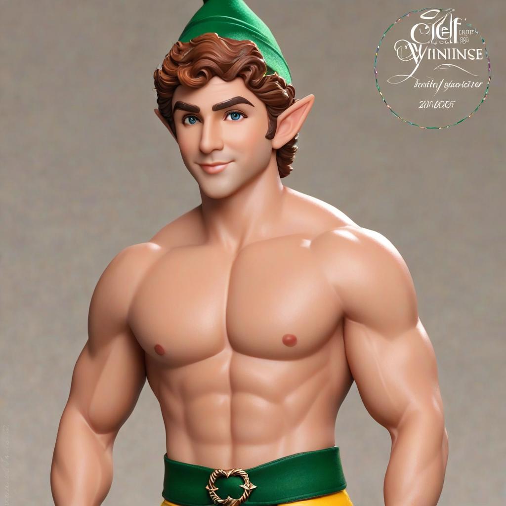  elf no shirt, award winning, professional, highly detailed, masterpiece