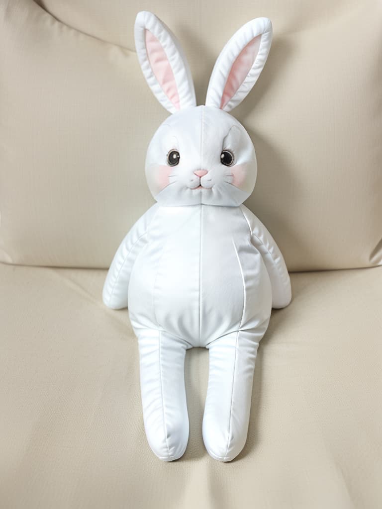  animated stuffed animals:2.0,cute stuffed bunnies:2.0,pure white,no real:2.0,no photo:2.0