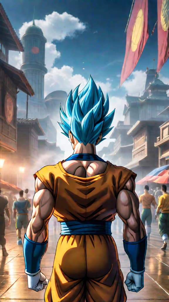  anime art of vegeta bidding farewell to trunks, bulma, and goku in a heart wrenching moment from dragon ball z. hyperrealistic, full body, detailed clothing, highly detailed, cinematic lighting, stunningly beautiful, intricate, sharp focus, f/1. 8, 85mm, (centered image composition), (professionally color graded), ((bright soft diffused light)), volumetric fog, trending on instagram, trending on tumblr, HDR 4K, 8K