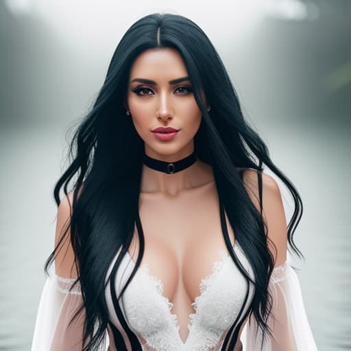  beautiful turkish woman with long black hair dancing happily in torrential rain wearing a sheer white gossamer silk silk dress with a daring plunging neckline and getting completely soaked and clinging to her body hyperrealistic, full body, detailed clothing, highly detailed, cinematic lighting, stunningly beautiful, intricate, sharp focus, f/1. 8, 85mm, (centered image composition), (professionally color graded), ((bright soft diffused light)), volumetric fog, trending on instagram, trending on tumblr, HDR 4K, 8K