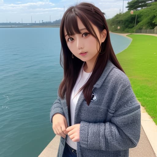  服を着てないショートカットの橋本環奈似の女の子 女性 かわいい