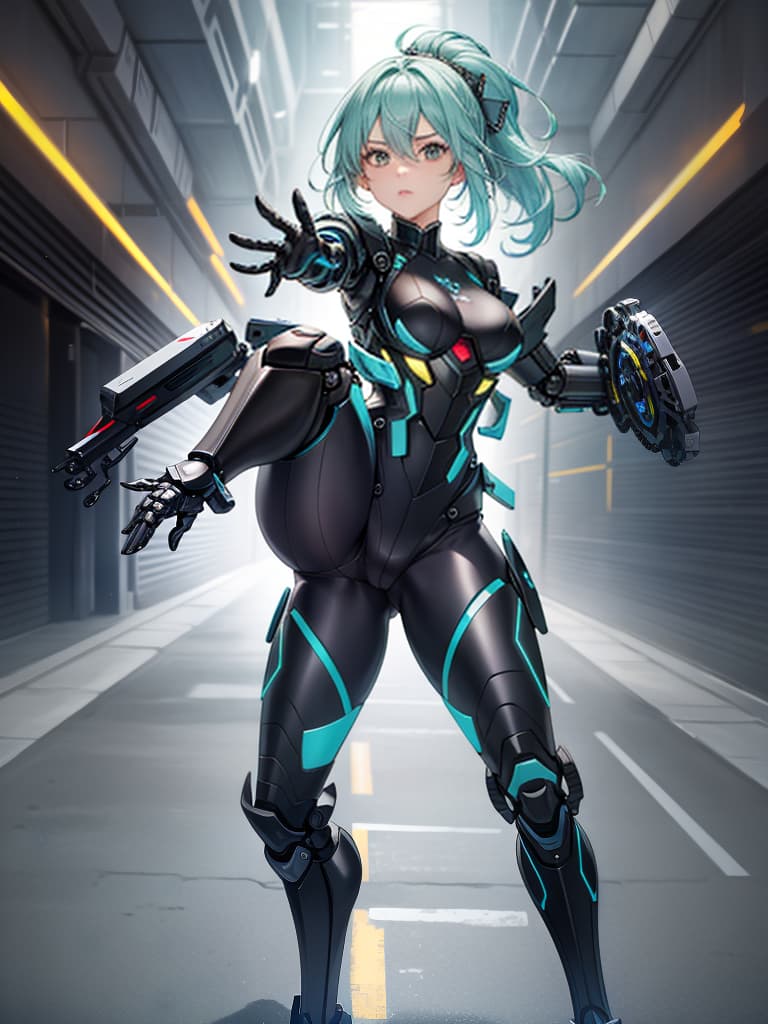  masterpiece,insanely detailed face,solo,girl,intelligence,genius,serious,cool,clear face,aqua hair,hair up,sidelocks,ring hair,humanoid,((mechanical joint)),((exoskeleton)),((mechanical legs)),green colored armor,pose,((kicking)),((incoming kick,incoming attack)),(standing on one leg),(outstretched foot,reaching towards viewer,close up sole),blurr sole, looking at viewer,sense of movement,speed line,motion blurr,blurr fore ground, hyperrealistic, full body, detailed clothing, highly detailed, cinematic lighting, stunningly beautiful, intricate, sharp focus, f/1. 8, 85mm, (centered image composition), (professionally color graded), ((bright soft diffused light)), volumetric fog, trending on instagram, trending on tumblr, HDR 4K, 8K