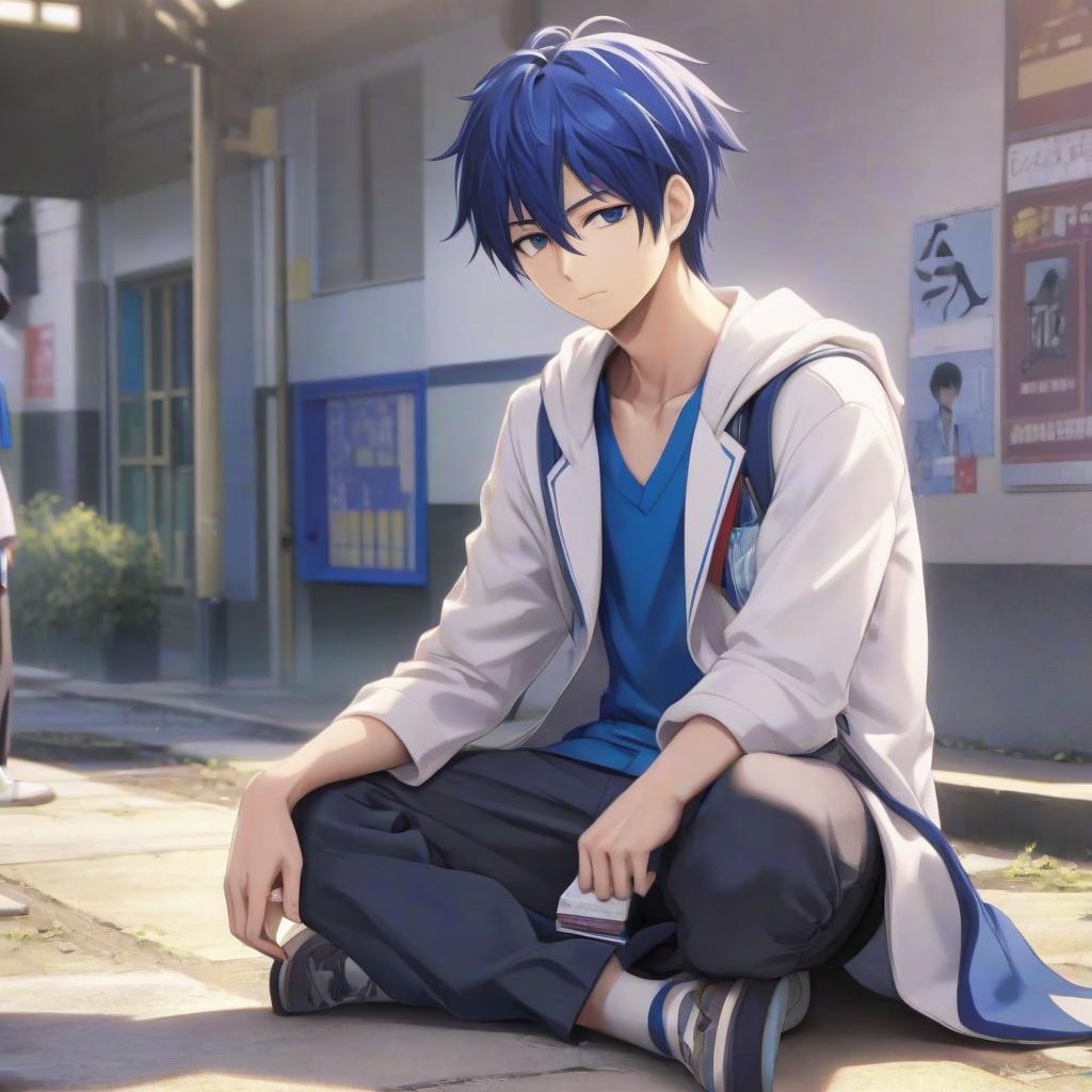  the main character, kaito hanada, is an ordinary japanese student, leading a calm but routine