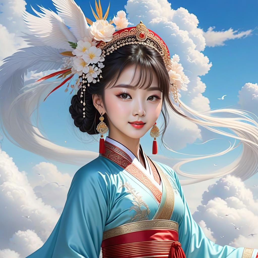  chinese loli in daxuchang, elegantly dancing in the clouds