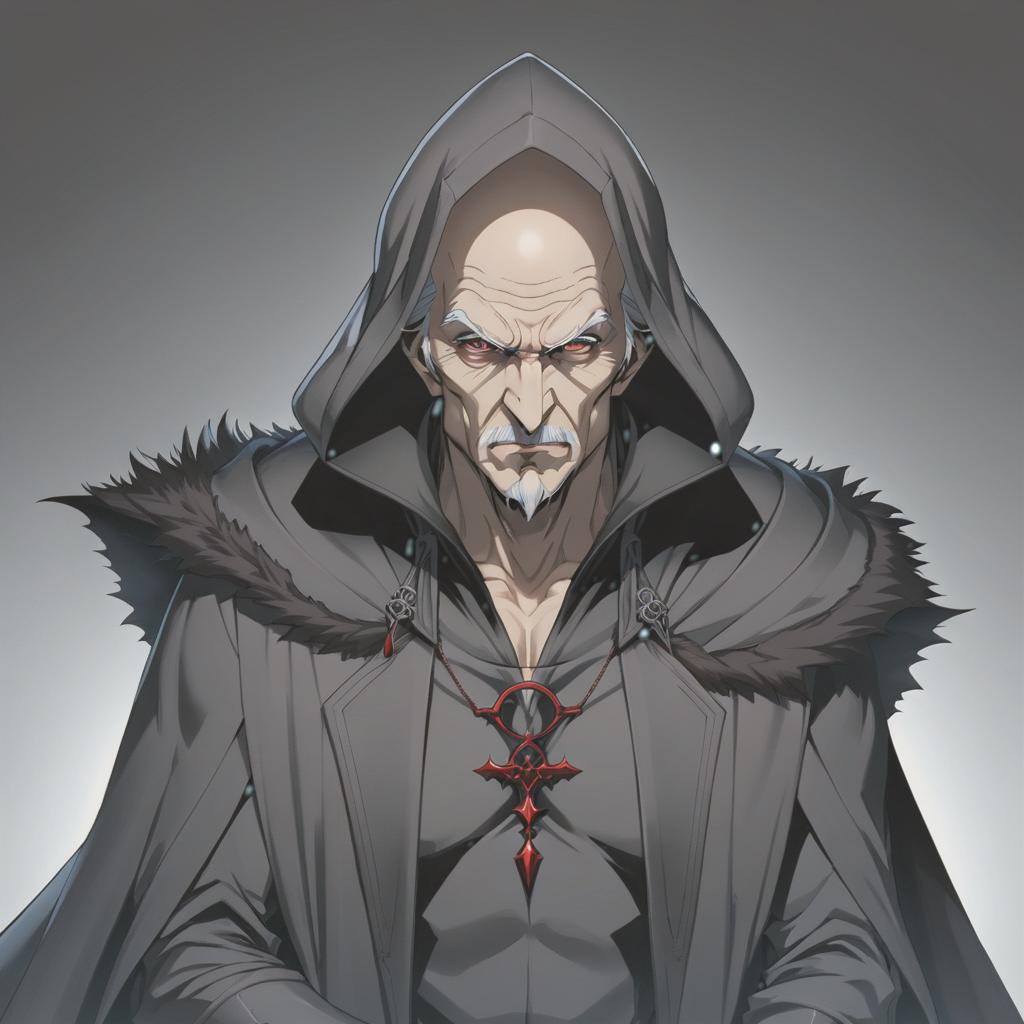  line art drawing old vampire man in hood, anime style . professional, sleek, modern, minimalist, graphic, line art, vector graphics hyperrealistic, full body, detailed clothing, highly detailed, cinematic lighting, stunningly beautiful, intricate, sharp focus, f/1. 8, 85mm, (centered image composition), (professionally color graded), ((bright soft diffused light)), volumetric fog, trending on instagram, trending on tumblr, HDR 4K, 8K