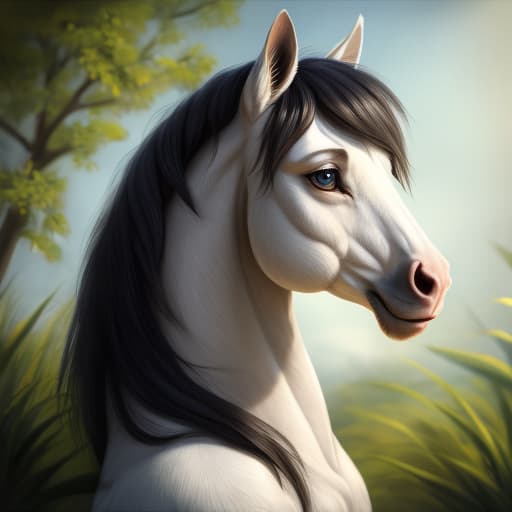  Animal mare, open eyes, digital art, masterpiece, 4k, fine details,