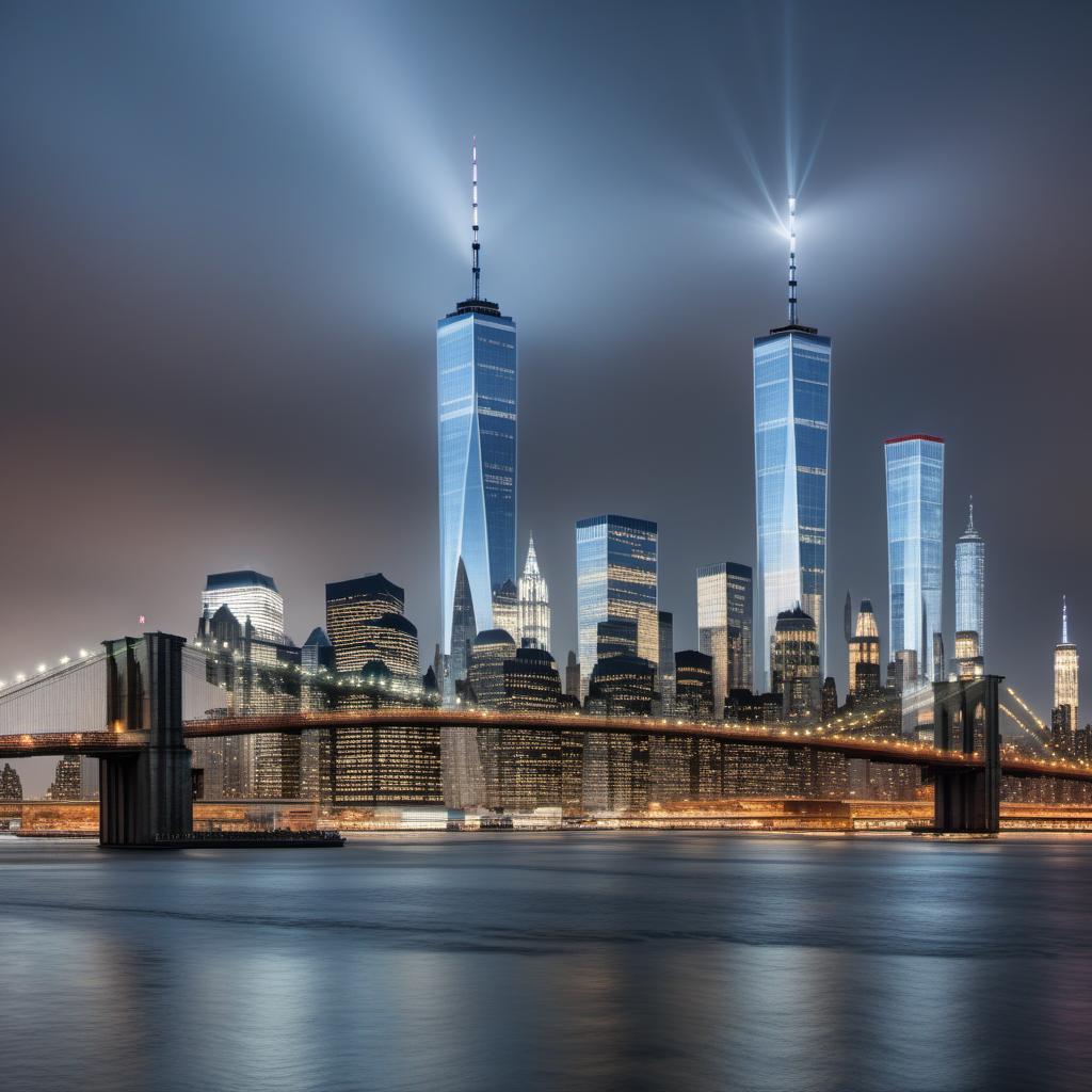  A straight line drawing of the Manhattan skyline with the Twin Towers prominently included. Keep the drawing simple and clean, focusing on the iconic buildings and structures. hyperrealistic, full body, detailed clothing, highly detailed, cinematic lighting, stunningly beautiful, intricate, sharp focus, f/1. 8, 85mm, (centered image composition), (professionally color graded), ((bright soft diffused light)), volumetric fog, trending on instagram, trending on tumblr, HDR 4K, 8K