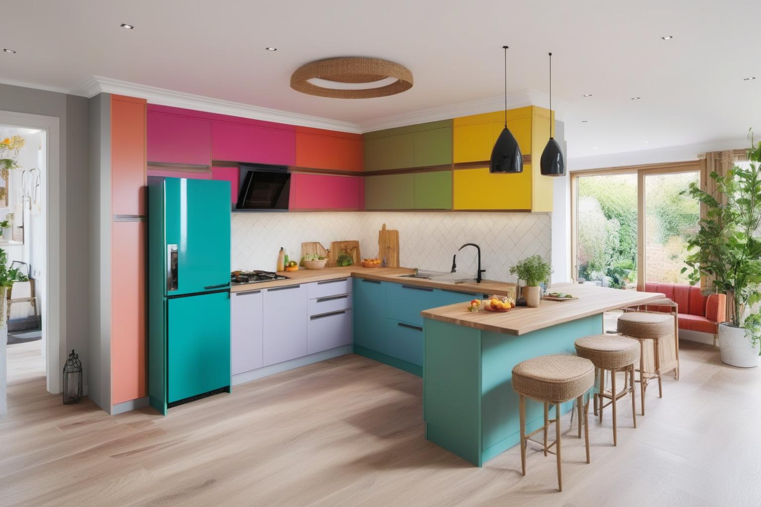  colour ful kitchen, inframe