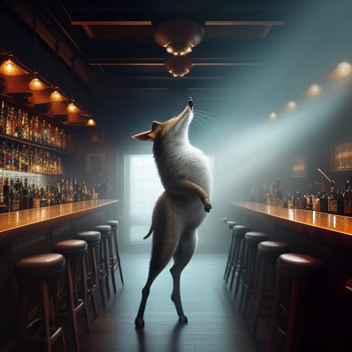  a bunch of enot's animals dances in a bar, color and light., adventurous , wild , captivating , by david yarrow, nick brandt, art wolfe, paul nicklen, joel sartore hyperrealistic, full body, detailed clothing, highly detailed, cinematic lighting, stunningly beautiful, intricate, sharp focus, f/1. 8, 85mm, (centered image composition), (professionally color graded), ((bright soft diffused light)), volumetric fog, trending on instagram, trending on tumblr, HDR 4K, 8K