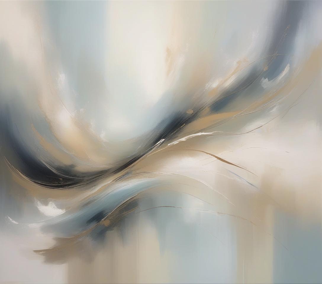  "tranquil essence" is an abstract masterpiece characterized by minimal colors and profound depth. soft, muted tones blend harmoniously, evoking a sense of serene tranquility. delicate brushstrokes create movement and flow, inviting introspection and awakening the spirit to the beauty of simplicity. [Сверхъестественный Пентакль]