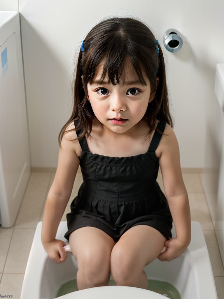  1st grade in elementary school, girl, poo, toilet, toilet, masterpiece, best quality,8k,ultra detailed,high resolution,an extremely delicate and beautiful,hyper detail