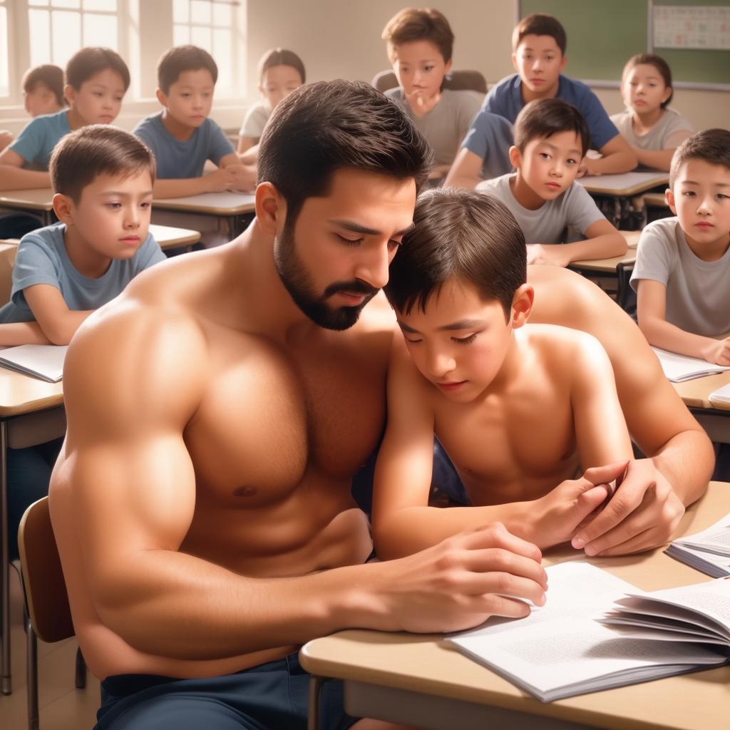  Ten year old looking at teacher’s penis, hyperrealistic, high quality, highly detailed, cinematic lighting, intricate, sharp focus, f/1. 8, 85mm, (centered image composition), (professionally color graded), ((bright soft diffused light)), volumetric fog, trending on instagram, HDR 4K, 8K
