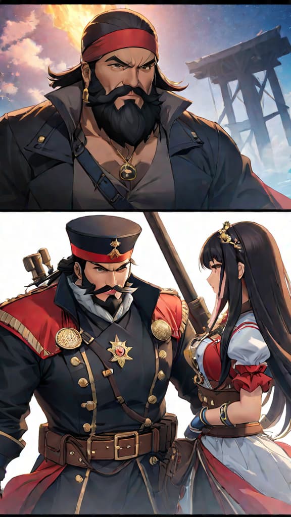  anime art of blackbeard with both yami yami no mi and gura gura no mi, showcasing immense destructive power. hyperrealistic, full body, detailed clothing, highly detailed, cinematic lighting, stunningly beautiful, intricate, sharp focus, f/1. 8, 85mm, (centered image composition), (professionally color graded), ((bright soft diffused light)), volumetric fog, trending on instagram, trending on tumblr, HDR 4K, 8K