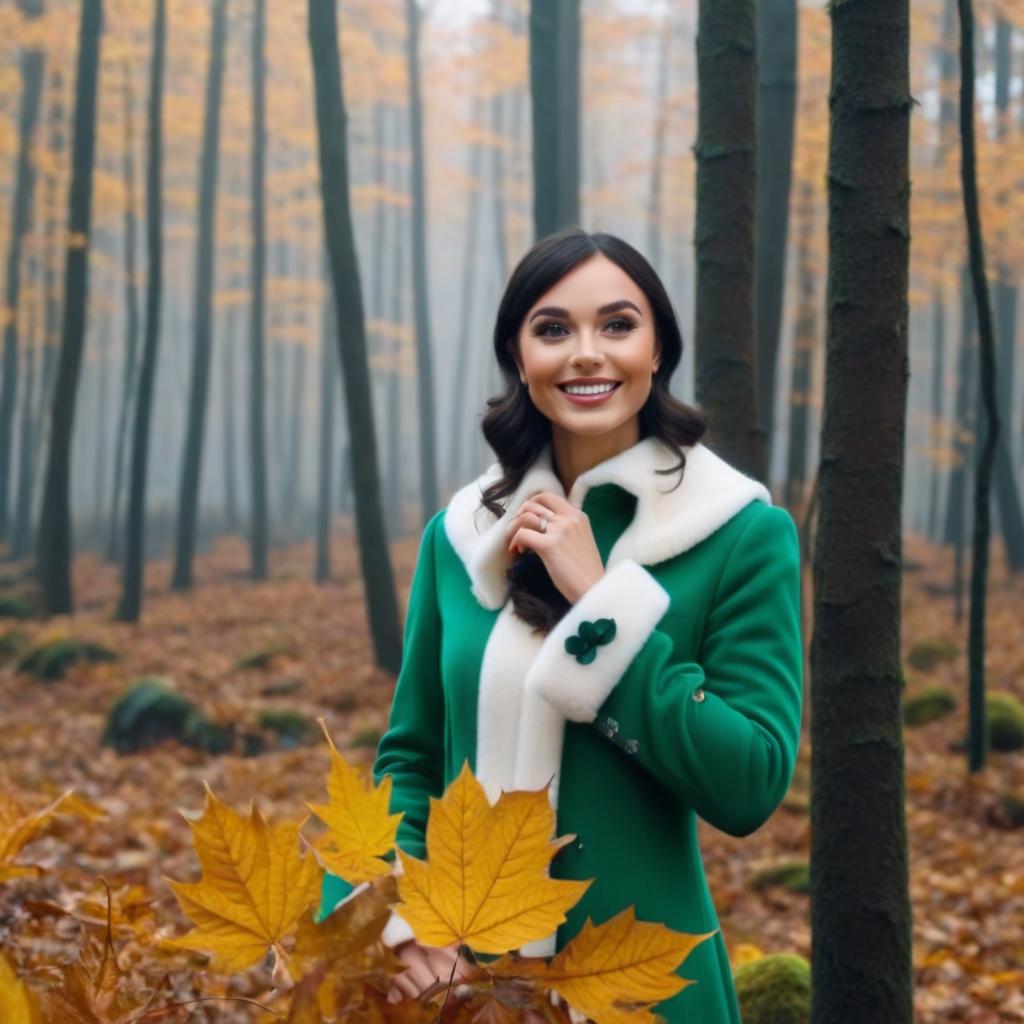  elf, girl, dark hair, smile, happy, autumn forest, sticker hyperrealistic, full body, detailed clothing, highly detailed, cinematic lighting, stunningly beautiful, intricate, sharp focus, f/1. 8, 85mm, (centered image composition), (professionally color graded), ((bright soft diffused light)), volumetric fog, trending on instagram, trending on tumblr, HDR 4K, 8K