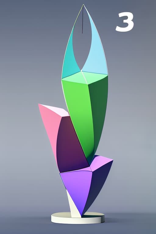  One 3D shape of degenerate conic sections example poster with color