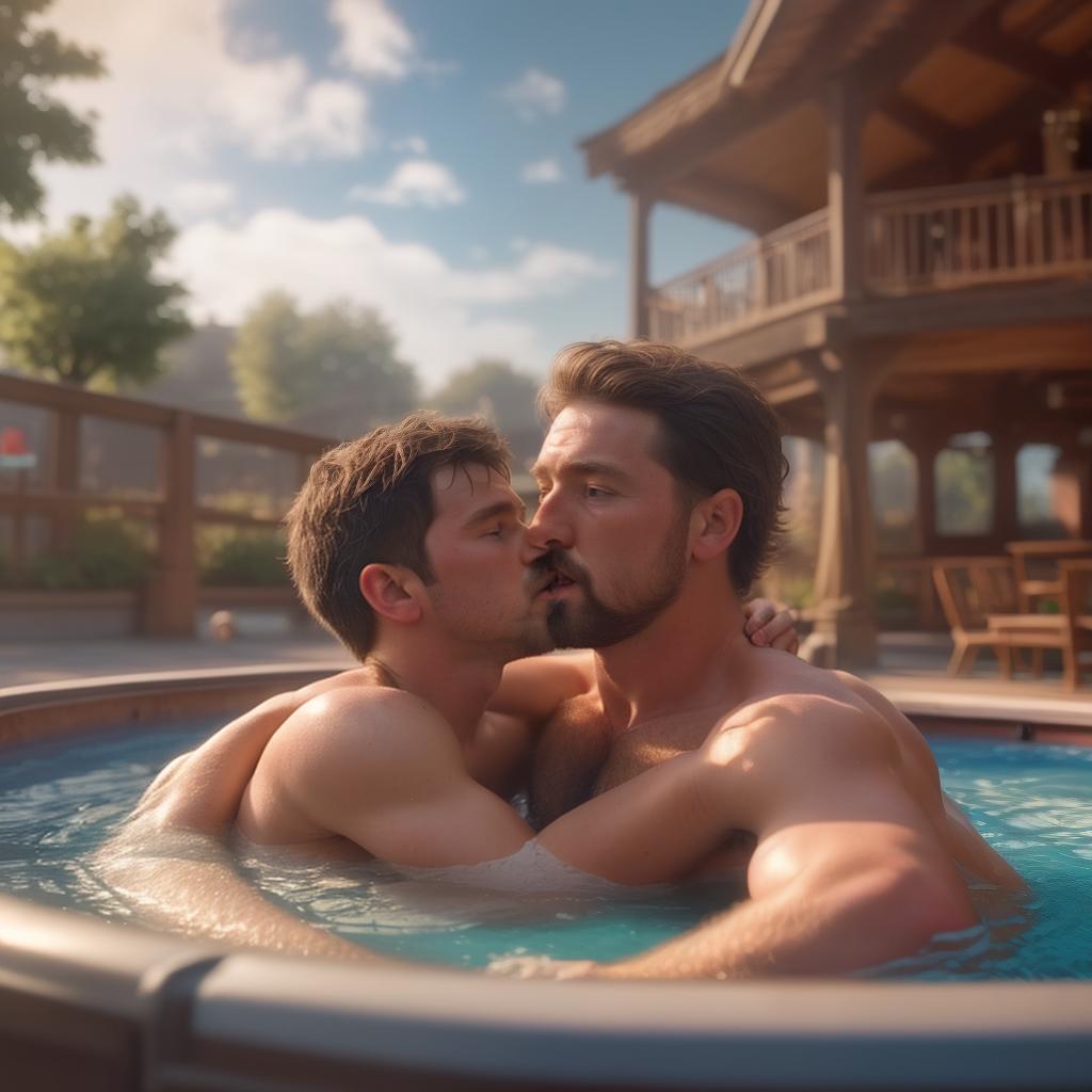  Ten year old naked irish boy with hairy dad kissing, hyperrealistic, high quality, highly detailed, cinematic lighting, intricate, sharp focus, f/1. 8, 85mm, (centered image composition), (professionally color graded), ((bright soft diffused light)), volumetric fog, trending on instagram, HDR 4K, 8K