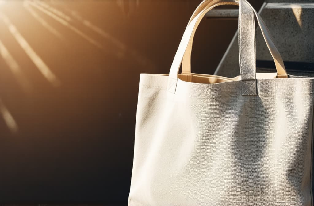  tote bag mockup template on a concrete ladder with deep sunlit shadows. isolated surface to place your design.\ ar 3:2 {prompt}, maximum details