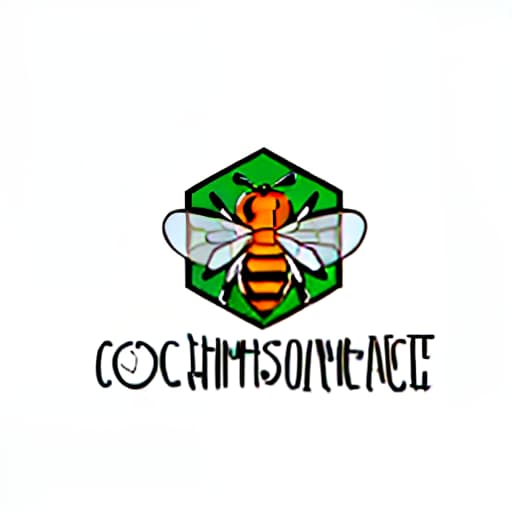  the logo on which the bee is depicted. concise and simple, realistic, conventional, literal