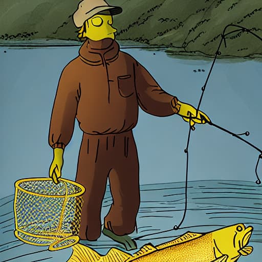  a poor fisherman caught a golden fish in his net
