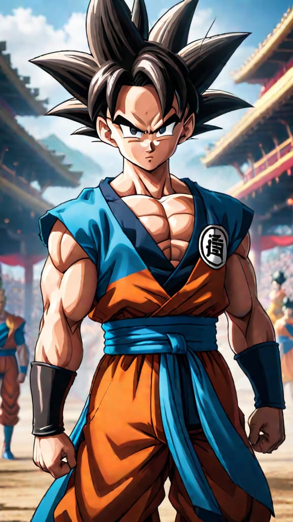  anime art: the answer lies in the tournament of power in dragon ball super. hyperrealistic, full body, detailed clothing, highly detailed, cinematic lighting, stunningly beautiful, intricate, sharp focus, f/1. 8, 85mm, (centered image composition), (professionally color graded), ((bright soft diffused light)), volumetric fog, trending on instagram, trending on tumblr, HDR 4K, 8K