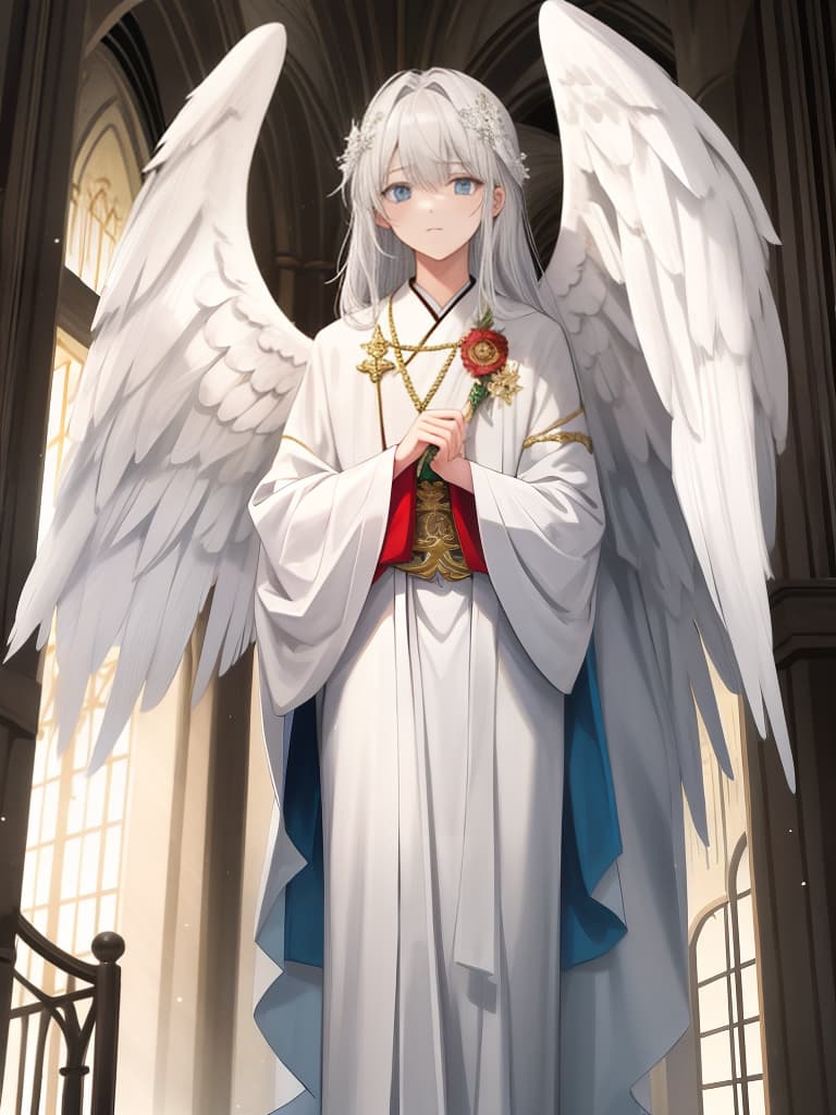  boy,angel,solemn