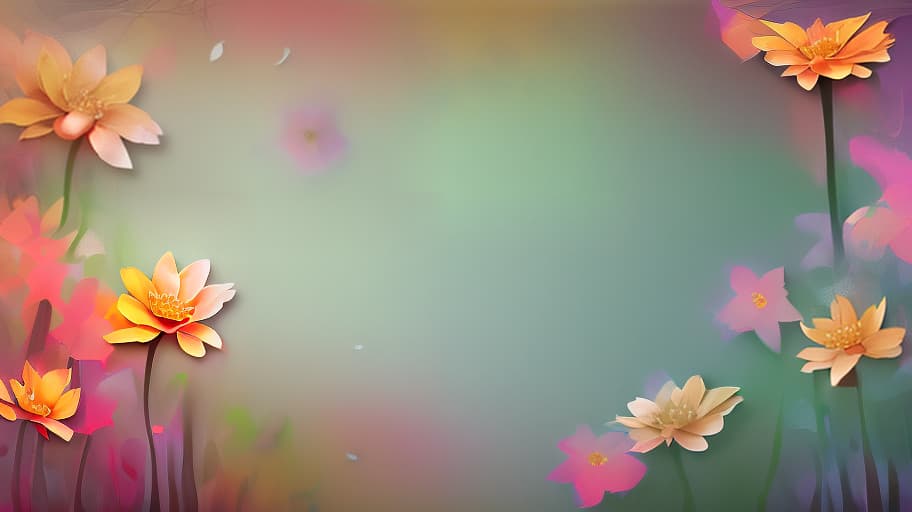  abstract background in pastel colors, flowers, autumn