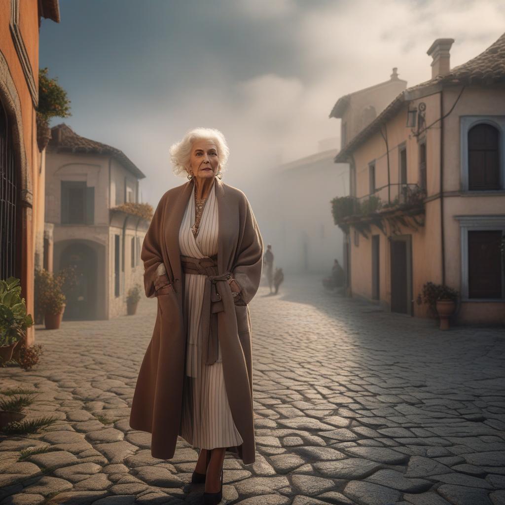  2 old woman, italian, , , pinching her , biting her lip, full body, detailed, toned body, pale skin, ((realistic)) hyperrealistic, full body, detailed clothing, highly detailed, cinematic lighting, stunningly beautiful, intricate, sharp focus, f/1. 8, 85mm, (centered image composition), (professionally color graded), ((bright soft diffused light)), volumetric fog, trending on instagram, trending on tumblr, HDR 4K, 8K