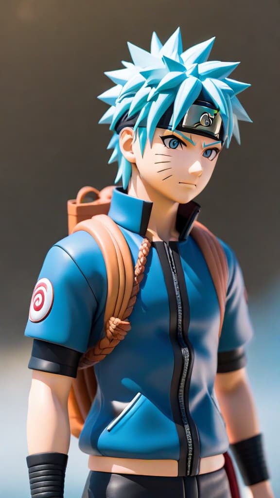  naruto in a blue box hyperrealistic, full body, detailed clothing, highly detailed, cinematic lighting, stunningly beautiful, intricate, sharp focus, f/1. 8, 85mm, (centered image composition), (professionally color graded), ((bright soft diffused light)), volumetric fog, trending on instagram, trending on tumblr, HDR 4K, 8K