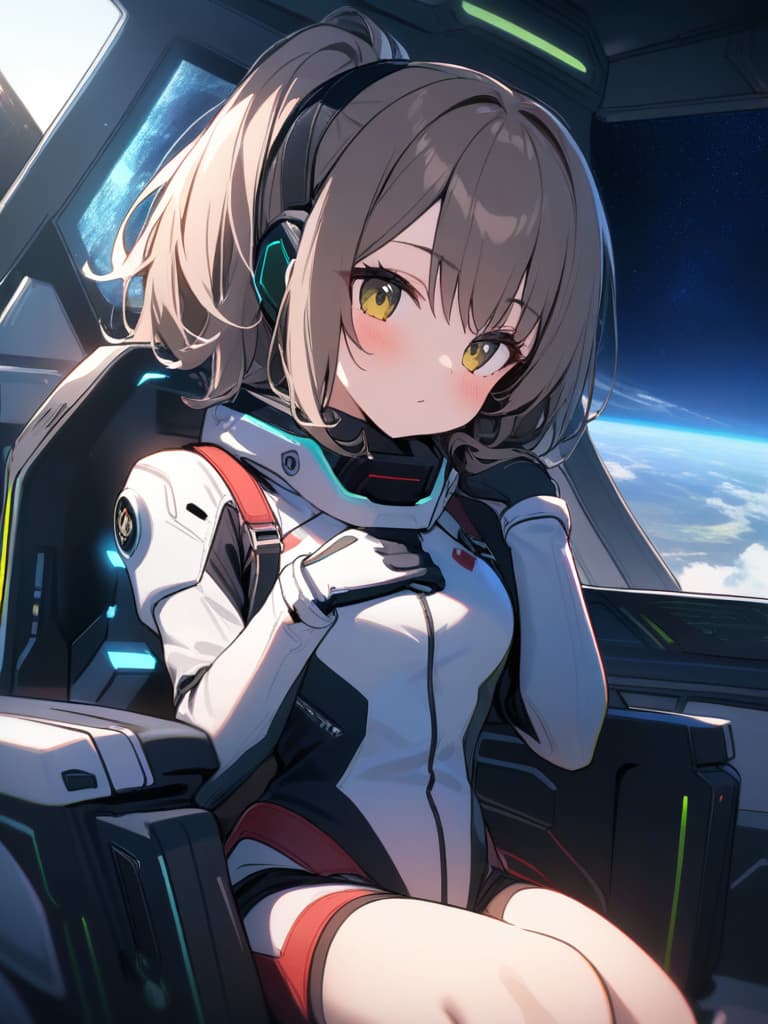  ultra detailed:1.2,masterpiece:1.2,best quality,masterpiece,bestquality,hdr:1.1,8k:1.1,very cute girl:1.3,((pilot suits:cyber:1.6)),((cockpit inside robot:1.4))(sitting cockpit seat:1.5),(from front :1.4),upper body:1.3,(grip control stick:1.3)