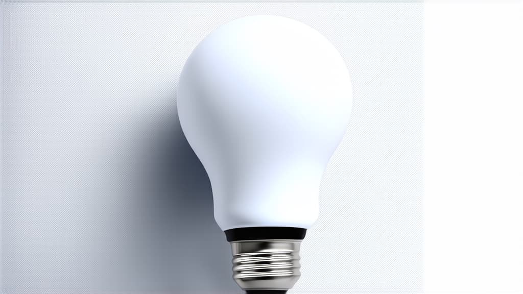  advertising style, stock photo, corporate branding style light bulb on white background ar 16:9 . professional, clean, modern, product focused, commercial, eye catching, minimalist, business oriented, highly detailed