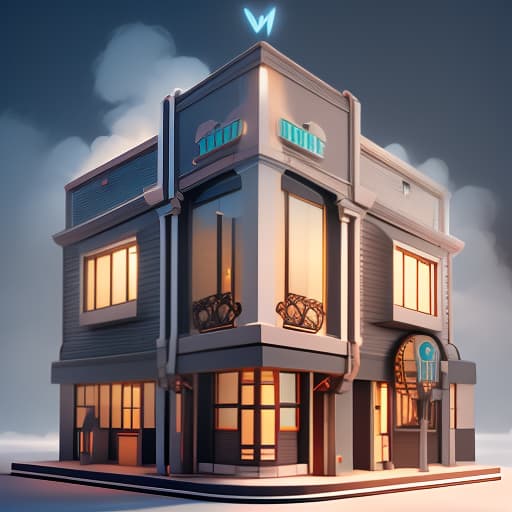  3D model of a pharmacy building in three dimensional perspective, minimalism. hyperrealistic, full body, detailed clothing, highly detailed, cinematic lighting, stunningly beautiful, intricate, sharp focus, f/1. 8, 85mm, (centered image composition), (professionally color graded), ((bright soft diffused light)), volumetric fog, trending on instagram, trending on tumblr, HDR 4K, 8K