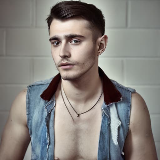 portrait+ style Russian queer blogger brunette hunk dude face