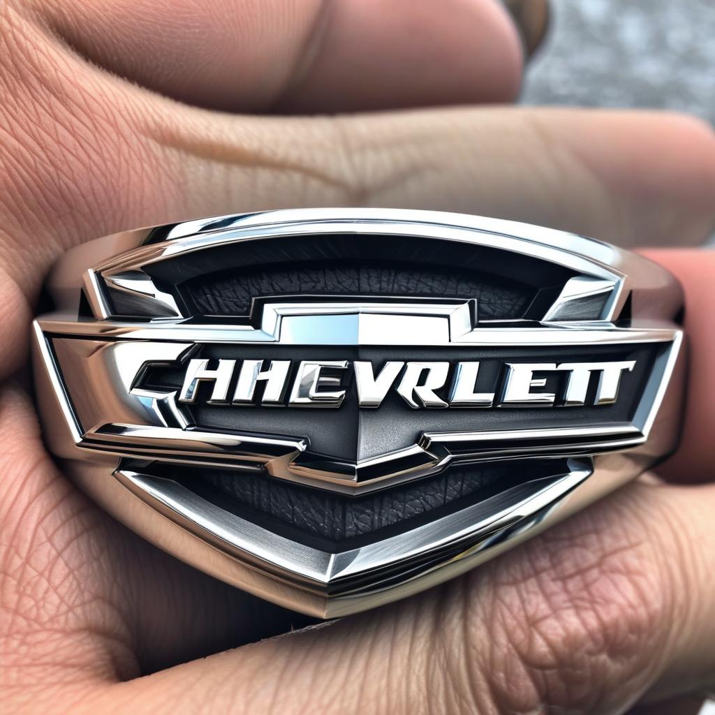  make a silver ring by chevrolet logo, award winning, professional, highly detailed, masterpiece