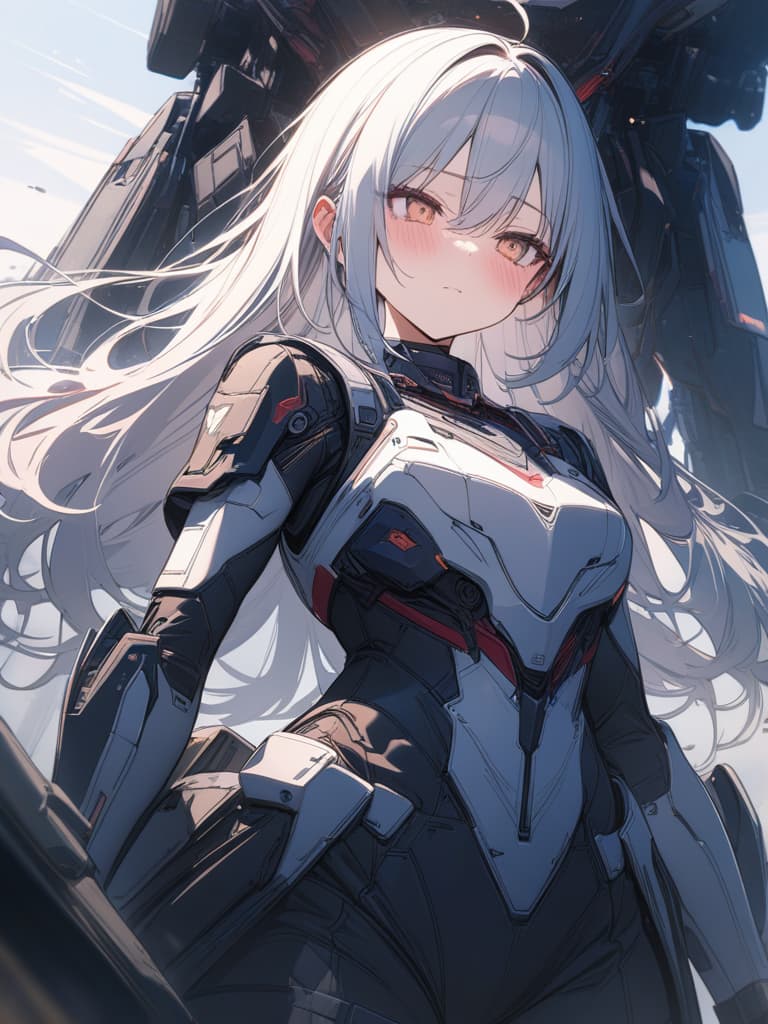  robot, mecha girl, ai, error, complex face, staring at the distance, blushing your cheeks, masterpiece, best quality,8k,ultra detailed,high resolution,an extremely delicate and beautiful,hyper detail