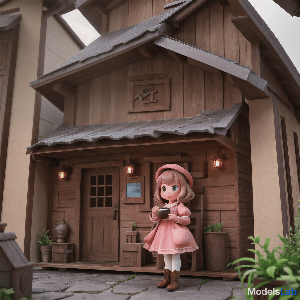  a little girl in front of the three pigs house hyperrealistic, full body, detailed clothing, highly detailed, cinematic lighting, stunningly beautiful, intricate, sharp focus, f/1. 8, 85mm, (centered image composition), (professionally color graded), ((bright soft diffused light)), volumetric fog, trending on instagram, trending on tumblr, HDR 4K, 8K