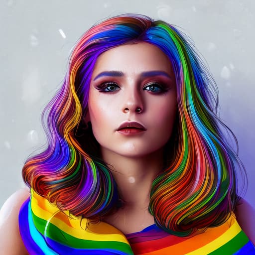 portrait+ style Russian LGBT queer singer blonde female face