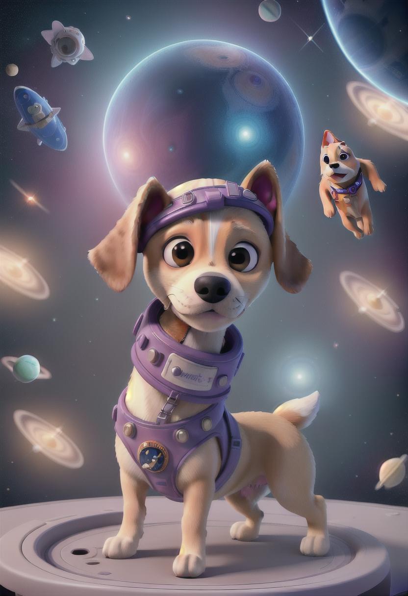  /imagine a dog in space