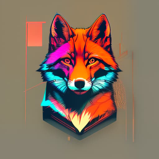 nvinkpunk fox, (logo:1.3), vector graphics, brand, design, inspired, (straight:1.3), (symmetrical:0.4) hyperrealistic, full body, detailed clothing, highly detailed, cinematic lighting, stunningly beautiful, intricate, sharp focus, f/1. 8, 85mm, (centered image composition), (professionally color graded), ((bright soft diffused light)), volumetric fog, trending on instagram, trending on tumblr, HDR 4K, 8K